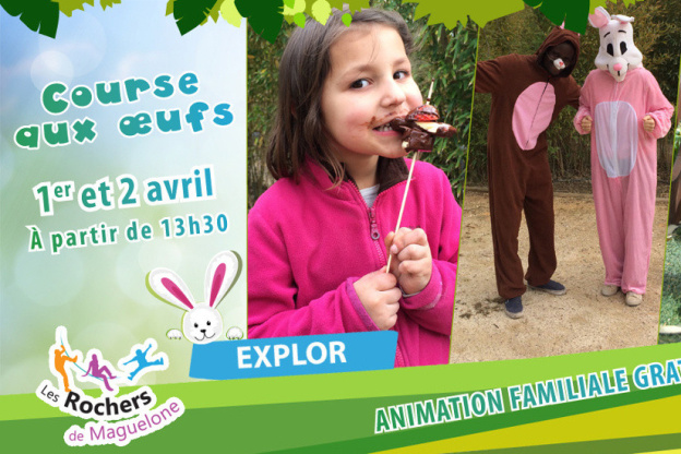 Course aux œufs de Pâques aux Rochers de Maguelone
