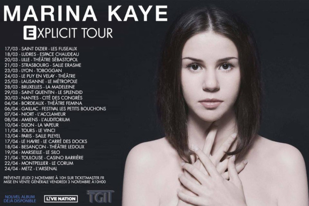 Marina Kaye - Explicit Tour - Corum de Montpellier