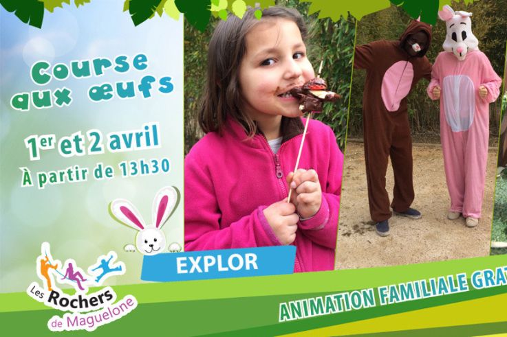 Course aux œufs de Pâques aux Rochers de Maguelone