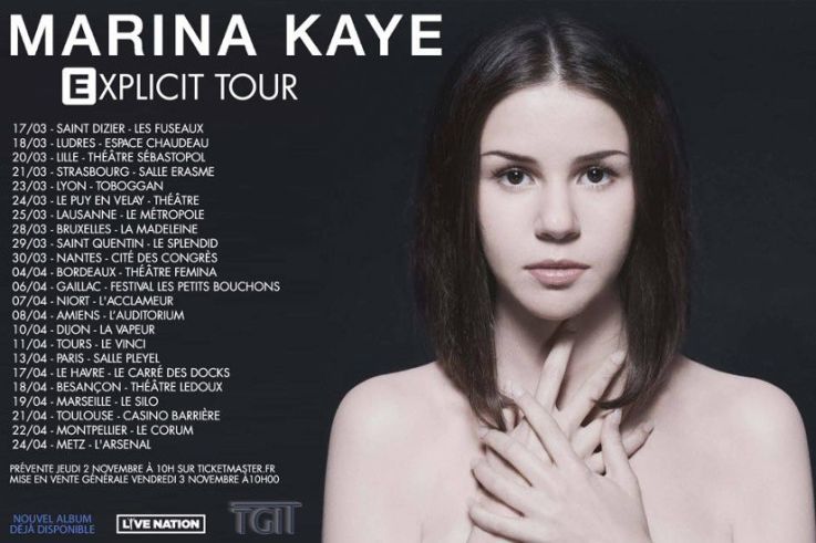 Marina Kaye - Explicit Tour - Corum de Montpellier