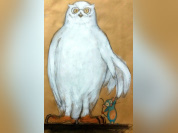 HIBOU BLANC ET SOURIS BLEUE