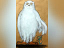 HIBOU BLANC ET SOURIS BLEUE