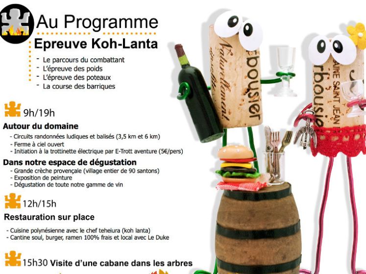 Vin'Automnal Spécial Koh-Lanta au Domaine de L'arbousier