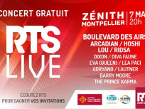 RTS LIVE CONCERT GRATUIT SUR INVITATIONS MARDI 7 MAI ZENITH SUD DE MONTPELLIER