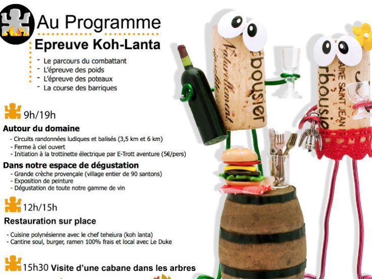 Vin'Automnal Spécial Koh-Lanta au Domaine de L'arbousier