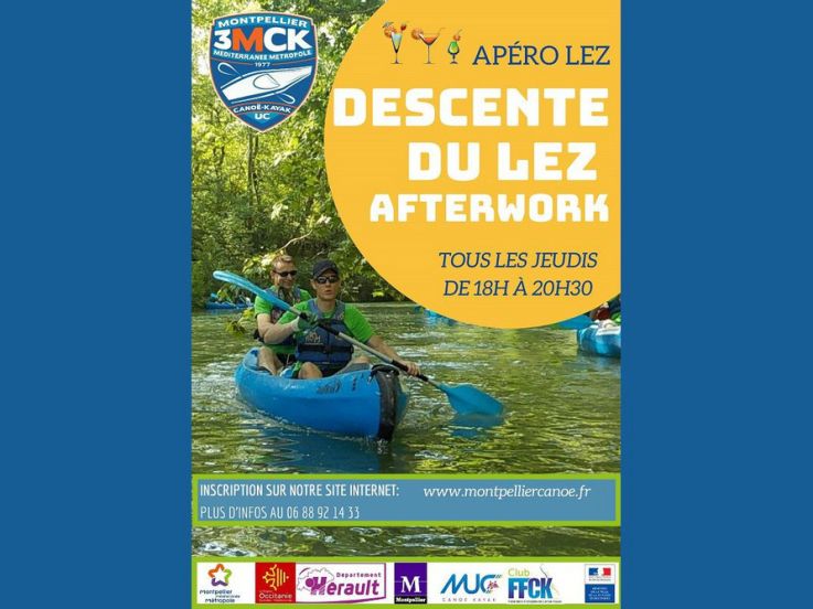 Apéro Lez en Canoê à Montpellier