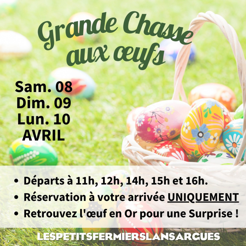 Grande Chasse aux Oeufs de Pâques aux Petits Fermiers de Lansargues